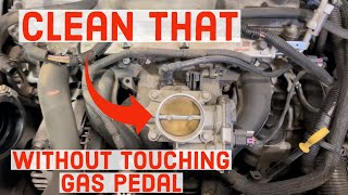 Cleaning Throttle Body On 24 Liter Chevy Malibu Only WITHOUT Touching GasAccelerator Pedal [upl. by Vlada]