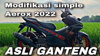 Modifikasi simple new aerox hitam glossy 2022… [upl. by Hanforrd292]