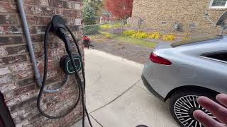 Charging my MercedesBenz EQS 580 at home [upl. by Adiuqram]