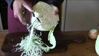 Shredding Cabbage using the Dinkidi peeler [upl. by Tirrell]