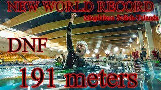 NEW WORLD RECORD DNF 191 meters  Magdalena SolichTalanda  Freediving [upl. by Adriano]