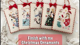 Finish with me Christmas Cross stitch Ornaments [upl. by Annoyed]