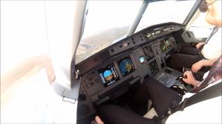 SIDESTICK view of an Airbus landing at Vagar Airport  Faroe Islands [upl. by Kendell]