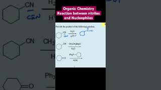 Organic Chemistry Reaction between nitriles and Nucleophiles [upl. by Enyallij]