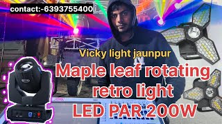 Maple leaf rotating retro light LED PAR 200Wvikcylightjaunpureventshowtestinglightshowmyvideo [upl. by Htenay]