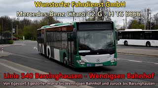 Sound Bus MercedesBenz Citaro C2 G von Wunstorfer Fahrdienst GmbH  H TS 6666 Voith [upl. by Grey]