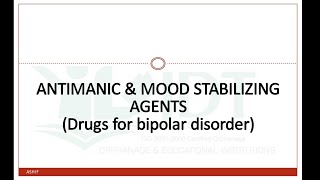 Psychotropic Drugs Part 3 Antimanic Drugs Mood stabilising agent Drug for Bipolar disorder LiCO3 [upl. by Lelah181]