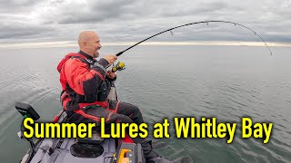 Cod Wrasse and Mackerel at Whitley Bay  Kayak Sea Fishing UK [upl. by Kyrstin]