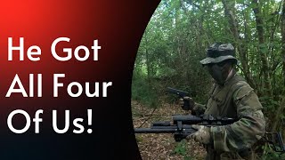 Sneaky Airsoft Sniper took out my whole group at Spec Ops Airsoft [upl. by Lokkin]