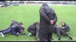 Gary Johnson prepares for MK Dons with the ballboys [upl. by Deckert943]