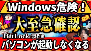 【Windows危険！】パソコンが急に起動しなくなる！『BitLocker誤作動に備えよう！』 [upl. by Velda945]