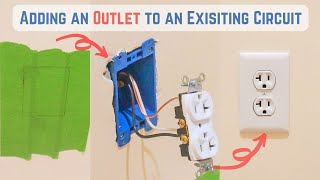 Adding an Outlet to an Existing Circuit  Old Construction Outlet Installation [upl. by Heidt226]