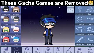 Top 5 Gacha Games That Was Removed 😨😞 [upl. by Rumilly467]