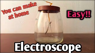 Electroscope working model  Electroscope how it works  Electroscope class 8  Electroscope at home [upl. by Emersen]