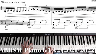 ABRSM 20212022 piano Grade 4 A2 ETUDE IN A MINOR [upl. by Llertnov]