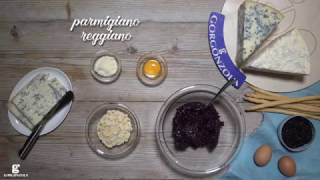 Arancini di riso nero con cuore fondente al gorgonzola [upl. by Airet]