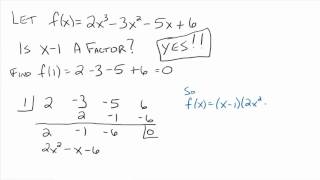 The Factor Theorem and The Remainder Theorem [upl. by Nagud872]