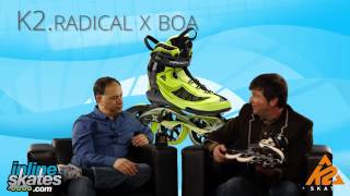 2016 K2 Radical X Boa Inline Skate Overview by INLINESKATESCOM [upl. by Fred]