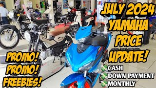 Yamaha Motorcycle July 2024 Price Update All Units Cash Down Monthly Langga Gail [upl. by Ibloc]