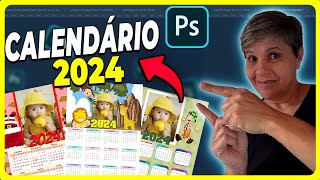 🔴Crie Calendários Personalizados para 2024 Modelos Prontos para usar no Photoshop Download Gratuito [upl. by Nospmas]