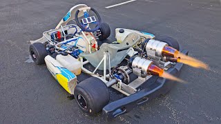 Jet Powered GoKart 3 Jet Engines [upl. by Ardnnaed]