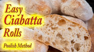 Ciabatta bread rolls made at home [upl. by Lunt]