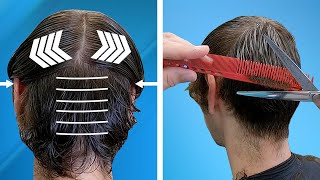 How To SCISSOR CUT Mens Hair  Step by Step Guide  How to Scissor Cut mens Hair Lesson [upl. by Carey]