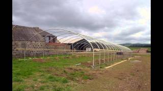 Installation of a McGregor commercial Polytunnel filmed in timelapse [upl. by Onilegna]