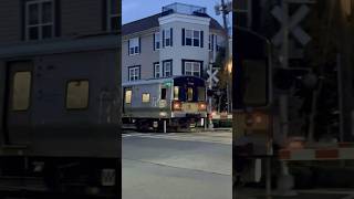 LIRR M7 GCT bound 77377190 departs Farmingdale train lirr railway railfan railroad [upl. by Armil]