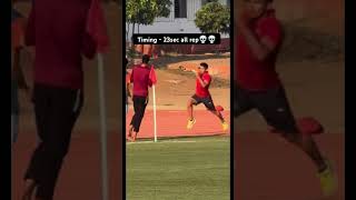 Sprint workout  anmol chaudhary indianarmy trackandfield athletics soldier motivation [upl. by Ahteral306]