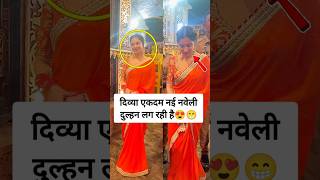 Divya Khosla spotted in orange saree at temple [upl. by Xonnel]