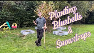 Planting up BLUEBELLS amp SNOWDROPS Cottage Garden Vlog 12 [upl. by Aloysius816]