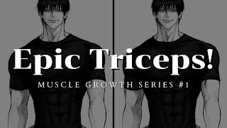 Triceps Muscle Growth Subliminal 🌟Extremely Muscular Arms‼️ [upl. by Ahsauqram]