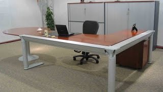 Wooden L Shaped Office Desk [upl. by Allesiram]