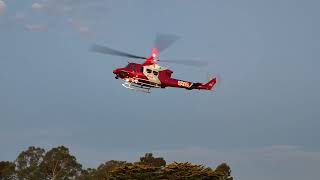 SAAS Rescue Helicopter landing at Paracombe Oval [upl. by Eitak]