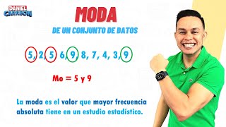 COMO CALCULAR LA MODA DE UN CONJUNTO DE DATOS Super facil  Para principiantes [upl. by Gilman]