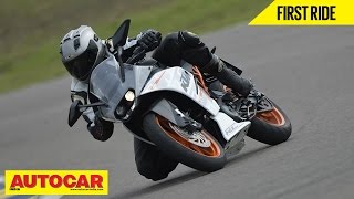 2014 KTM RC390  First Ride Video Review  Autocar India [upl. by Nosae]