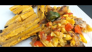 ACKEE amp SALTFISH WITH RIPE ROAST PLANTAINS outdoorcooking breakfast cooking love [upl. by Rehtaef]