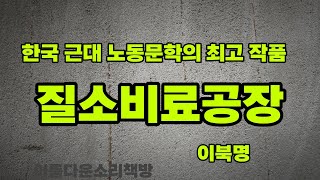 우리 최초의 노동자 작가의 작품  참는다는 것은 죽는 것이다 ㅣ질소비료공장  이북명ㅣkorean audiobookㅣ오디오북ㅣ아름다운 소리책방 [upl. by Radke]