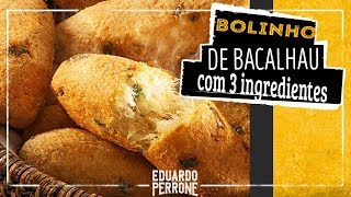 Bolinho de Bacalhau Pastel de Bacalhau   Receita portuguesa com 3 ingredientes [upl. by Eldredge]