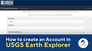 Easy steps to Create Account in USGS Earth Explorer [upl. by Burhans]