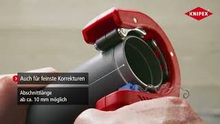 Rohrabschneider KNIPEX DP50 90 23 01 BK  Rohrschneider für Kunststoffrohre [upl. by Kyte]