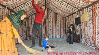 quotCozy shelter building a stylish and warm tent for Khalils family in the depths of extreme coldquot🏕 [upl. by Loma421]