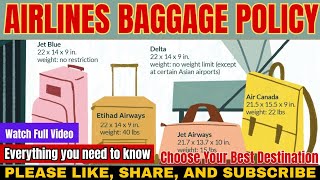 Airlines Baggage Policy  Everything you need to know about carryon luggage [upl. by Jaffe]