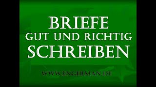 Deutsch Lernen  BRIEFE schreiben  Briefformen [upl. by Ardnola]