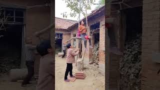 The process of building a house with wood leverage [upl. by Nelyaw]