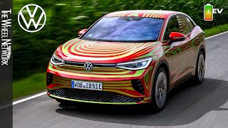 2022 Volkswagen ID5 GTX  Driving Exterior Covered Prototype [upl. by Mukund]