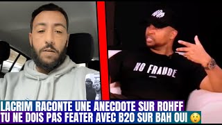 Lacrim Raconte comment Rohff lui demande de ne pas faire un feat avec Booba Jai lui dit non [upl. by Enyawd]