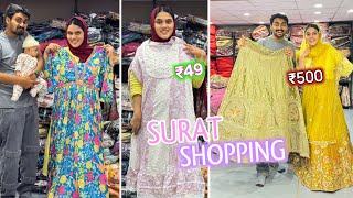 ₹49 kurthi 😱 ₹500 Lehenga 😱 Surat Shopping Day👗 Ajmera Fashion [upl. by Pik]