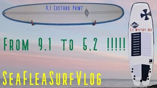 91 to 52 Longboard to short shortboard CustardPoint to Softech Surfing Cornwall [upl. by Ayela21]